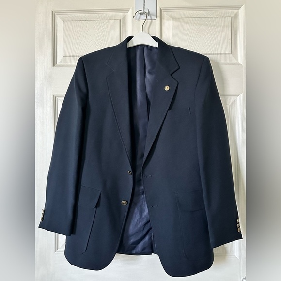HAGGAR Men’s Navy Blazer Size 38 - Picture 1 of 10
